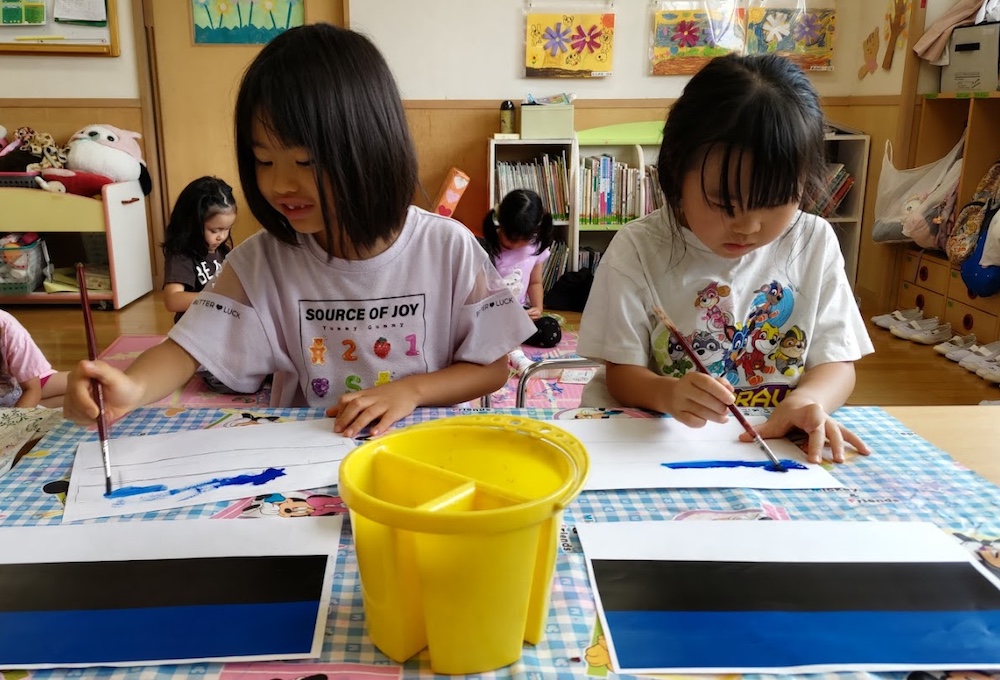 運動会万国旗づくり2