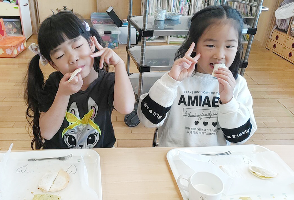 楽しいクッキング　スイートポテト試食