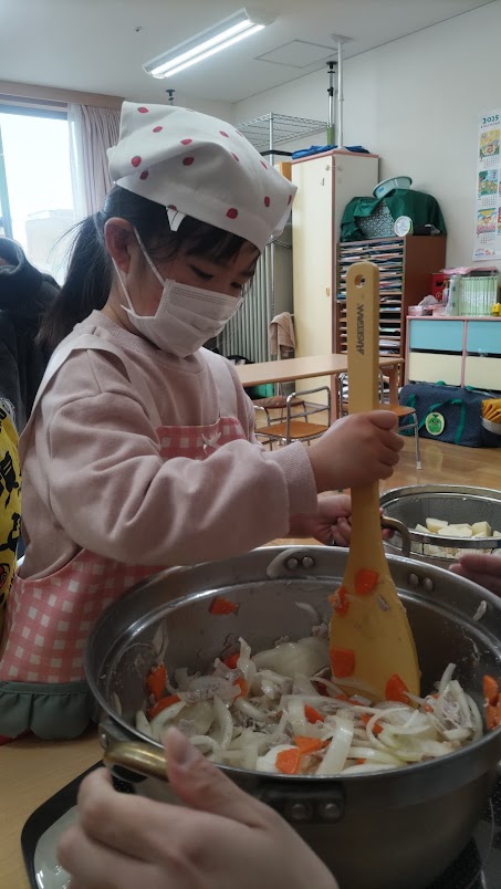 クッキング　カレー作り1